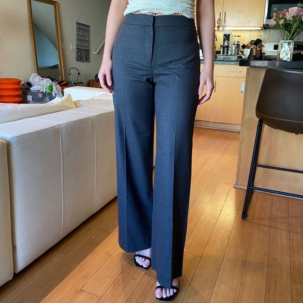 Agnona charcoal Italian virgin wool trousers